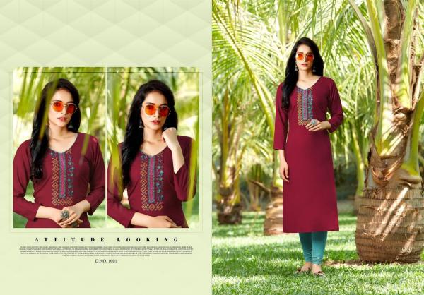 Jinesh Nx Aaliya 2 Rayon Fancy Handwork Kurti 